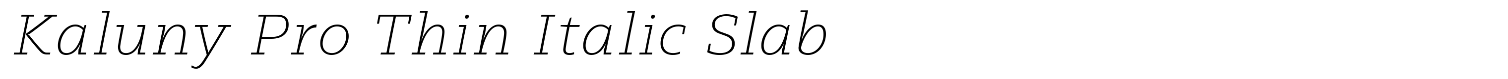 Kaluny Pro Thin Italic Slab